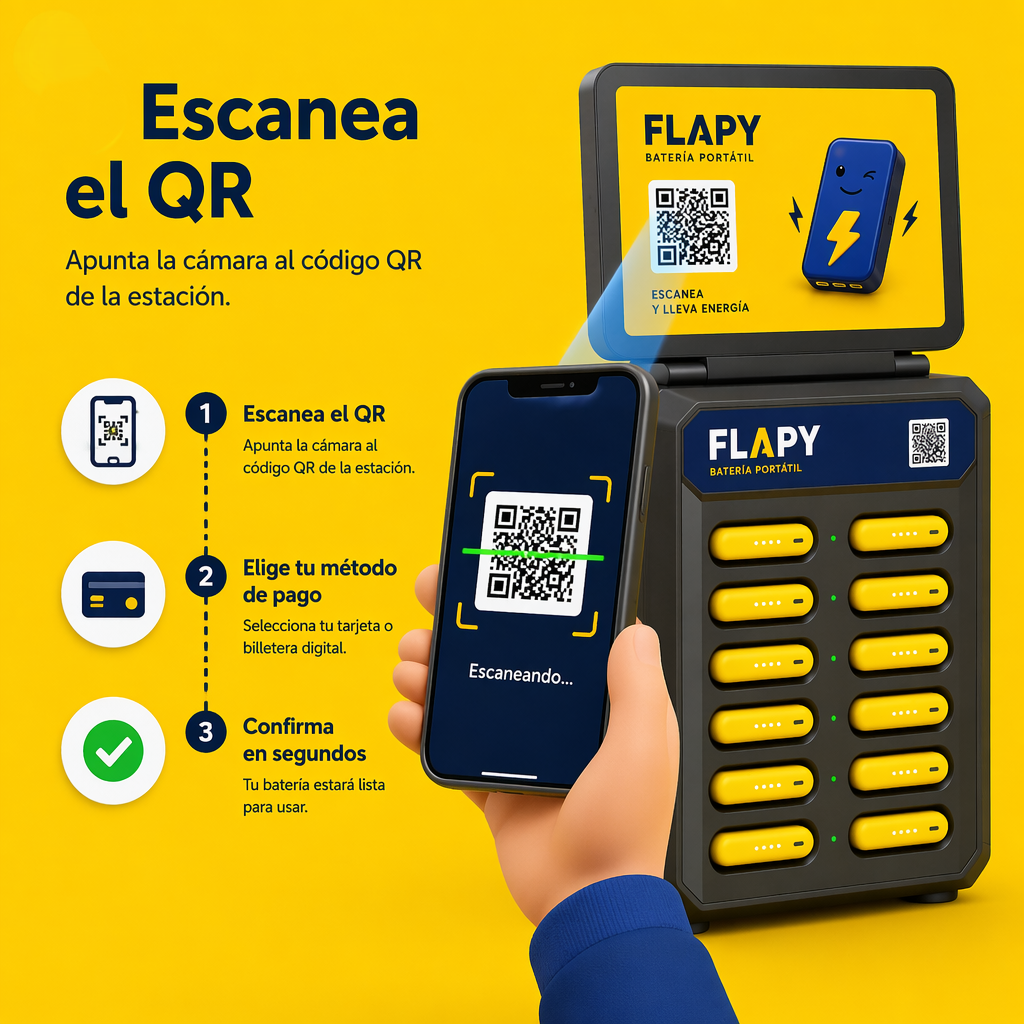 Escanea el QR de la estación